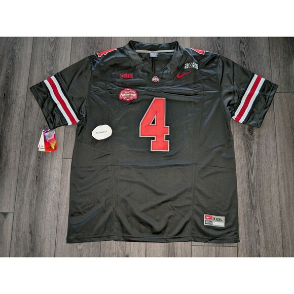 NCAA Other - Jeremiah Smith #4 Ohio Buckeyes 🏈 2025 BLACKOUT Natty Champs Men's Jersey